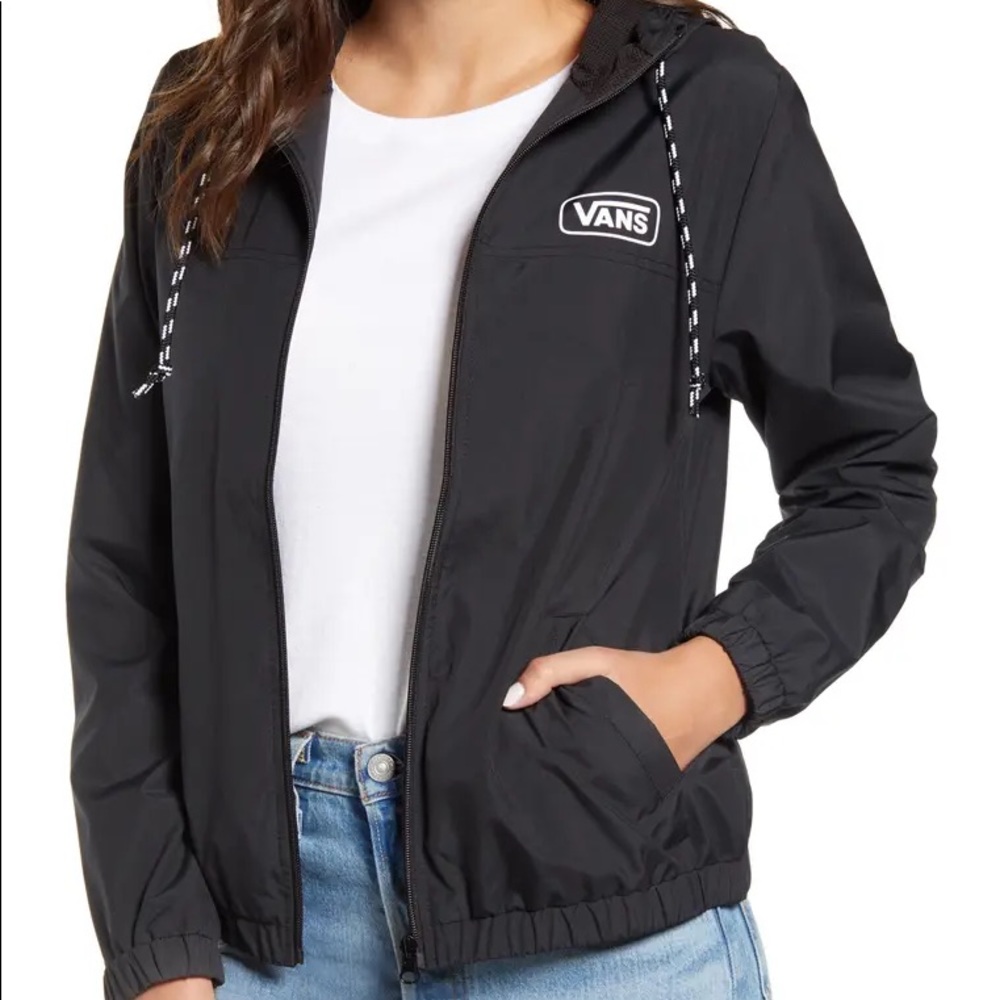 VANS Kastle III Black Windbreaker Jacket Black S